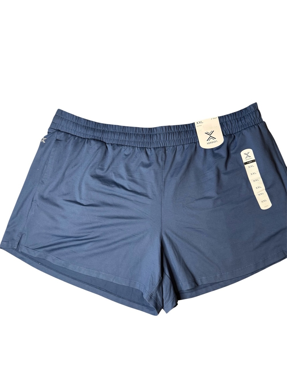 Xersion Blue gray elastic waist running shorts XXL
